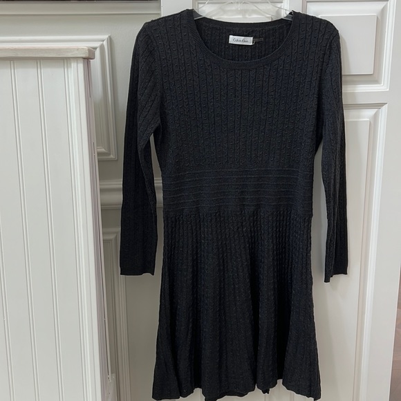 Calvin Klein ribbed texture sweater dress - Picture 1 of 4